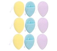 SHOWERORO 9 guantes de esponja limpiadora : almohadilla, esponja suave para limpieza manual, esponjas faciales suaves para desmaquillar.