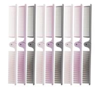 SHOWERORO 9piezas Peine de Viaje Plegable de Peine Portátil Diseño de Dientes Anchos Peinado Diario y Uso de Viaje Colores como Morado y Oscuro