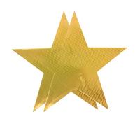 SHOWERORO Accesorios para Fiesta 2 Piezas Estrella de Fieltro Dorada con Bandas Elásticas, Diseño Sólido y Portátil para Eventos y Juegos de rol Infantiles