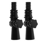 SHOWERORO Adaptador de Junta Giratoria para Poste de Limpieza Abs Negro, 2 Piezas, Conector Rotativo para Escobas y Postes de Ventana, Uso en Hogar y Comercial