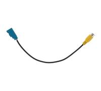 SHOWERORO Adaptador de Sistema de Audio estéreo para Coche, Cable para cámara de visión Trasera, Compatible con Pantalla de Coche y Sistema de vídeo inverso, PVC Negro