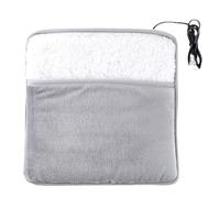 SHOWERORO Almohadilla Eléctrica para Pies 30X30 CM Calentador Portátil Forro de Algodón Calentador de Pies USB para Oficina Hogar y Viaje Almohadilla Térmica Cómoda y Segura