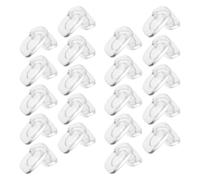 SHOWERORO Almohadillas Nasales de Silicona Transparentes Cuadradas, 20 Pares de Almohadillas para Puente Nasal Antideslizantes para Gafas de Sol y Gafas Normales, Accesorios de