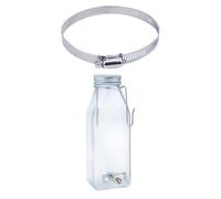 SHOWERORO Bebedero Antifugas Colgante para Conejos 350 Ml Botella de Agua para Mascotas Pequeñas Botella de Cristal Anillo de Fijación para Jaula Dispensador Silencioso para Hámsters y