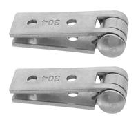 SHOWERORO Bisagras Plegables para Ventana sin Marco 2 Piezas de Acero Inoxidable 304 con Tornillos, Bisagra de Cuatro Orificios para Reparación y Montaje de Ventanas Abatibles