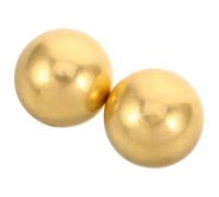 SHOWERORO Bolas de Cobre para Bebedero de Pájaros 2 Piezas Esferas de Latón Macizo de 2 CM Purificación Natural de Agua para Jardín y Patio Decoración Exterior Resistente y Fácil