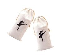 SHOWERORO Bolsa Cordón de Pelusa para Zapatillas de Punta de Ballet 2 Piezas Bolsa Multifunción para Zapatos de Baile y Almacenamiento Accesorios para Danza y Gimnasia Rítmica