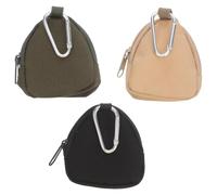 SHOWERORO Bolsa de Golosinas para Perros 3 Piezas con Clip de Montañismo, Riñonera Compacta para Entrenamiento y Paseo, Resistente al Agua, Colores Negro, Verde Militar y Beige,
