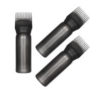SHOWERORO Botellas Aplicadoras de Peine para Raíces 3 Piezas 160 Ml Negras Aplicador de Aceite y Tinte para Cabello Plástico Reutilizable Portátil para Salón y Uso Doméstico