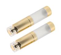 SHOWERORO Botellas con Bomba sin Aire 15 Ml para Crema de Ojos, Envases Rellenables con Aplicador Masajeador, Kit de 2 Piezas para Cuidado Facial y Uso en Viaje