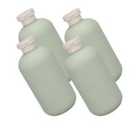 SHOWERORO Botellas de Champú y Acondicionador de Viaje 4 Piezas 500 Ml, Dispensador de Jabón Líquido para Manos y Baño, Botella Recargable de Plástico Abs Color Verde Aguacate para Gel