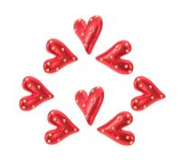 SHOWERORO Broche de Corazón Rojo 8 Piezas Pin de Esmalte Pequeño Antideslizante Joyería para Mujer y Niña Accesorio Versátil para San Valentín Bodas y Fiestas Broche para Ropa y