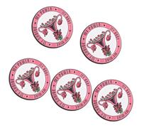 SHOWERORO Broche de Esmalte de Útero para Mujer, Pack 5 Piezas, Accesorio Médico para Enfermeras, Pin de Ropa Resistente y Compacto, Adecuado para Clínicas Salud Femenina