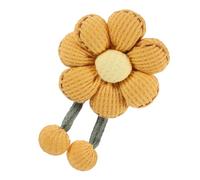 SHOWERORO Broche de Girasol de Tela para Mujer Pin de Solapa Creativo Alfiler Floral Decorativo Amarillo Mostaza Accesorio Textil para Ropa Vestidos y Bufandas Broche Artístico