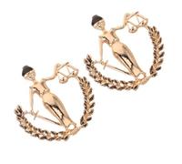 SHOWERORO Broche de Solapa de Justicia Metálico Dorado Esmalte 2 Piezas Pin de Abogado para Traje Formal Broche Balanza Justicia para Regalos Profesionales y Estudiantes de Derecho