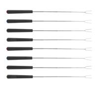 SHOWERORO Brochetas Metálicas Extensibles con Mango Abs Juego de 8 de Acero Inoxidable Diseño Manual Giratorio para Barbacoa y Camping para Hot Dogs y Alimentos