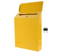 SHOWERORO Buzón Exterior de Hierro Duradero Estilo Europeo para Correspondencia y Sugerencias, Caja de Correo Multifuncional Adecuada para Hogares y Oficinas