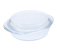 SHOWERORO Cacerola de Vidrio con Tapa Transparente 17 Litros para Microondas y Horno Recipiente de Cocina Resistente al Calor para Servir y Conservar Alimentos Utensilio Multiusos para