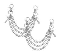 SHOWERORO Cadena de Metal para Zapatos Dijes Cruzados, 1 Par de Cadenas de Joyería para Botas Mujer, Color K, Accesorio Decorativo para Cordones de Zapatillas, Moda Casual y Urbana