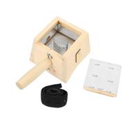 SHOWERORO Caja de Moxibustión de Madera Natural Soporte de Hierro Antiescaldaduras Herramienta Terapéutica para Masaje Moxa Uso Doméstico para Alivio y Circulación Sanguínea