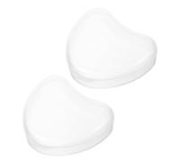 SHOWERORO Caja para Dentaduras Postizas Transparentes 2 Piezas, Estuche Portátil Compacto para Prótesis Dentales Domésticas y Viaje, Contenedor Resistente y Transpirable para Cuidado Bucal