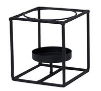 SHOWERORO Calentador para Tetera Multifuncional Negro de Hierro de Versátil Té, Soporte Simple para Calentar Té y Alimentos Casa
