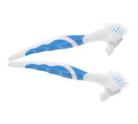 SHOWERORO Cepillo Limpiador de Caparazón de Tortuga 2 Unidades Doble Cabezal Cerdas de Nailon Flexibles Mango Plástico Resistente para Limpieza de Tortugas y Conchas Accesorios para