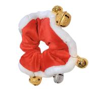 SHOWERORO Cinta para Pelo con Campana Navidad Banda Elástica de Coral Accesorio Femenino para Niñas y Mujeres Rojo