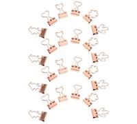 SHOWERORO Clips Decorativos de Metal Oro Rosa 24 Piezas Formas Creativas de Corazón Gato Cactus Pingüino Diamante y Flor de Cerezo para Oficina Manualidades y Organización