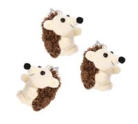 SHOWERORO Colgante de Erizo de Peluche 3piezas para Bolso Diseño Portátil y Adorno de Llavero Adorable para Cumpleaños y Uso Diario