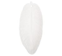 SHOWERORO Colgante de vidrio con forma de pluma para lámpara de araña - Colgante con textura de pluma - Prisma de vidrio de repuesto para luminaria de sala de estar - Fácil de instalar con orificio