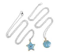 SHOWERORO Collar Bohemio de Mujer Colgante de Concha y Estrella de Mar Gargantilla Pequeña de Latón Vintage para Parejas Accesorio Playero de Verano Joyería Oceánica