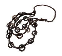 SHOWERORO Collar Multicapa Hecho Mano de Cuentas de Collar Bohemio Étnico para Mujer Joyería de Playa para Fiesta Tropical o Vacaciones Verano