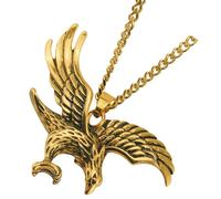 SHOWERORO Collar para Hombre Colgante de Águila Dorado, Cadena Metálica Resistente, Joyería Vintage Hip Hop, Símbolo de Fuerza y Libertad, Adecuado para Uso Diario y Regalos Obsequios