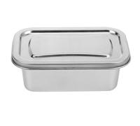 SHOWERORO Contenedor Para Helado Casero De Acero Inoxidable Tapa Recipiente Reutilizable Para Congelador Tamaño Compacto Adecuado Para Almacenamiento De Alimentos y Helados 7 Fácil De Limpiar