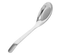 SHOWERORO Cuchara De Acero Inoxidable De Fondo Plano Cucharas Para Sopa Asiáticas Utensilios Para Servir Bufés Coreanas Para Guisos