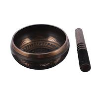 SHOWERORO Cuenco Para Meditación y Yoga Con Varilla De Madera Cuenco Decorativo Con Sonido Armónico Para Relajación y Terapia Musical