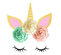 SHOWERORO Decoración de Papel DIY Adorno de Papel para Fiestas Fondo de Unicornio CREA Ambiente Cálido y Dulce para Cumpleaños y Compromiso