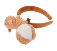 SHOWERORO Diadema de Ardilla de Peluche Marrón Accesorio para Disfraz y Fiesta Tocado Decorativo para Cumpleaños y Carnaval Diadema Animal para Fotomatón Accesorio Divertido para