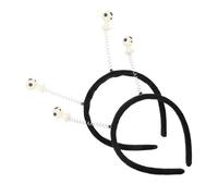 SHOWERORO Diadema Luminosa para Fiesta Muñeco Et Extraterrestre, Diadema Divertida de 2 Piezas en Color Verde Que Brilla Oscuridad, Accesorio para Disfraz y Halloween para Mujer y