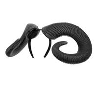 SHOWERORO Diadema para Adultos Cuernos Negros de Imitación Tocado Creativo de Halloween Accesorio para Cosplay y Disfraces Diadema de Maquillaje para Fiesta y Atrezo Festivo
