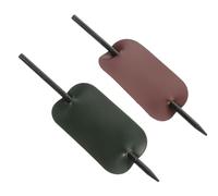 SHOWERORO Diademas de Cuero PU para Mujer 2 Unidades Verde y Burdeos Pinzas para Moño Palito Accesorios para Cabello Grueso Sujetadores Versátiles para Peinados Recogidos y Uso Diario