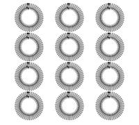 SHOWERORO Diademas Elásticas Peine para Mujer 12 Unidades Negras, Diadema Flexible Dientes Circulares, Accesorio Invisible para Peinar Cabello en Uso Diario y Estilos Casuales
