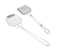 SHOWERORO Espumadera de Aceite para Freidora 2 Piezas Acero Inoxidable Malla Fina con Mango Largo Colador para Filtrar Residuos y Grasa Utensilio Cocina Doméstica y Profesional