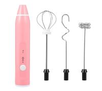 SHOWERORO Espumador Eléctrico de Mano USB Acero Inoxidable Mezclador Automático para Pintura y Leche Compacto Ligero Portátil Rosa con Gancho Ergonométrico