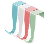 SHOWERORO Fáciles de Instalar 4 Ganchos para Colgar Puerta del Armario en Acero al Carbono Acabado Suave Ahorra Espacio y Organiza Tu Hogar Color Aleatorio Ideales para