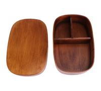 SHOWERORO Fiambrera de Madera y Separador Extraíble Color Café Aislamiento Mejorado Caja Bento Portátil Adecuado para Almuerzo Trabajo Llevar