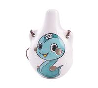 SHOWERORO Flauta de Cerámica con Patrón de Serpiente Y 12 Versos del Zodíaco Chino Instrumento Musical Portátil para Principiantes Y Profesionales Elegante Adorno de Escritorio