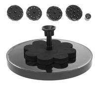 SHOWERORO Fuente Solar de Jardín Flotante Negra Bomba de 200 L/h, Fácil de Instalar y Material Plástico para Estanque Pequeño y Baño Exterior