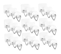 SHOWERORO Ganchos Adhesivos para Colgar Platos de Pared 60 Piezas Plástico Resistente sin Clavos para Exhibición de Platos Grandes Marcos y Decoración Mural en Yeso y Paneles de Yeso